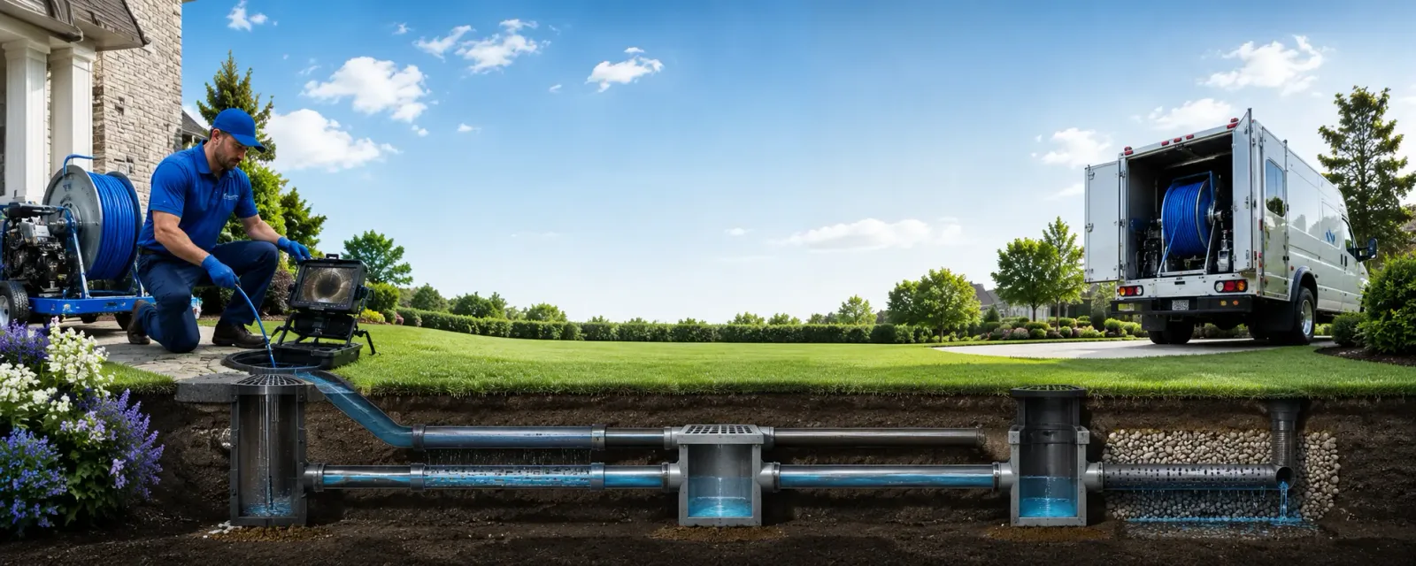 Outdoor drain cleaning information for Conde, SD